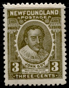 Newfoundland #89 John Guy Definitive MH - Has hanger marks on back