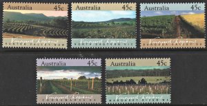 Australia SC#1262-1266 45¢ Vineyard Regions (1992) MNH
