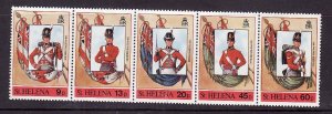 St Helena-Sc#509- id5-unused NH set-Military-Uniforms-