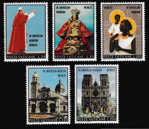 Vatican Visit of Pope Paul VI to Asia and Oceania 5v 1970 MNH SC#495-499