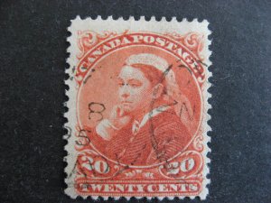 Canada 20c QV U with plate flaw! Cracked plate? Sc 46 see pictures