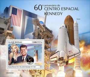 GUINEA BISSAU - 2022 - Kennedy Space Center-Perf Souv Sheet #2-Mint Never Hinged