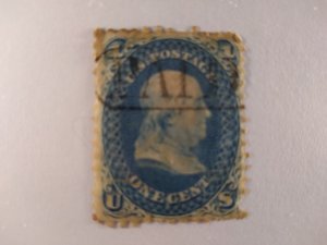 US #63 used pulled perf e22.12 14191