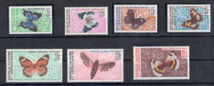 1967 NEW CALEDONIA - Yvert Butterflies No. 341-44 + Airmail No. 92-94 - MNH**