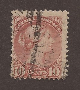 CANADA #45 USED SQUARED CIRCLE CANCEL ST JOHN F/VF DATED