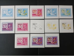 Niger 1996 Mi. 1197 (Bl). color tests Elvis Presley Cadillac flamingo