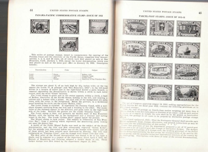 1953 Post Office Dept detailed stamp information 1847-1953 softbound 211 pgs