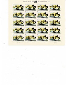 Indianapolis 500 Speedway Frever(60c) US Postage Sheet #4530 VF MNH