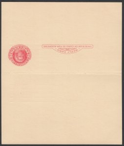 SC#UY13 2¢ + 2¢ G. & M. Washington Double Postal Card FDC (1951) Unused