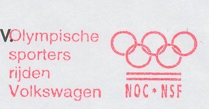 Meter top cut Netherlands 1997 Car - Volkswagen - Olympic athletes drive Volksw