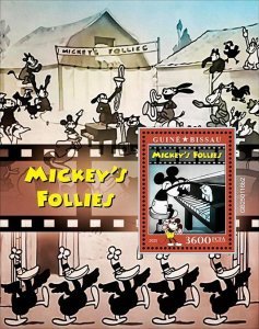 GUINEA BISSAU - 2025 - Disney, Mickeys Follies-Perf Souv Sheet-Mint Never Hinged
