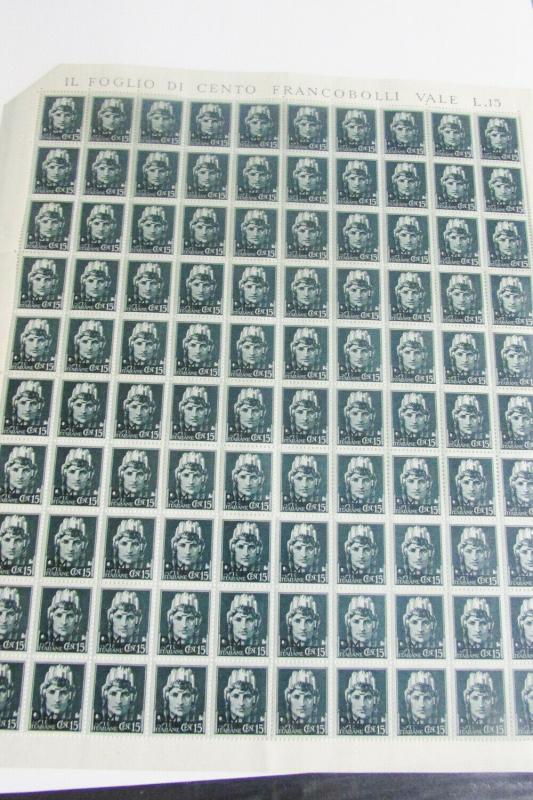 Italy Rare MNH 1943 Military Stamps Sheets & Multiples Scott Value $11,000.00