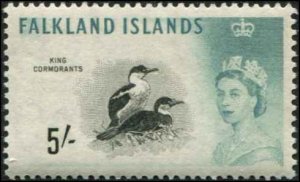 Falkland Islands SC# 140 King Cormorants  5 shillings MNH