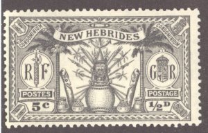 New Hebrides- British, Sc #41, MH