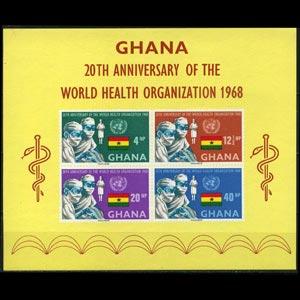 GHANA 1968 - Scott# 339a S/S WHO 20th. NH