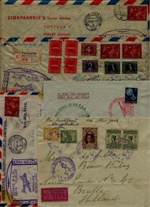 Suriname 5 airmail covers 1929-49/mixed condition