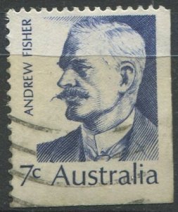 Australia Sc#514 Used, 7c dk bl, Famous Australians (4th series) (1972)