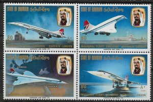 BAHRAIN SG232/5 1976 CONCORDE SET MNH