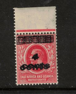 Kenya Uganda Tanganyika SG #64b Extra Fine Never Hinged Double Surcharge