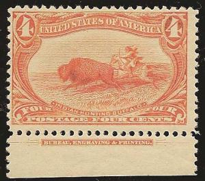 U.S. UNUSED 287   MNH    SCV$325             (F138)