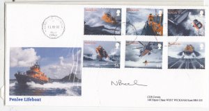 GB 2008 Rescue At Sea FDC Signed By Neil Brockman Coxwain Penlee BP6735