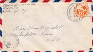 United States Fleet Post Office 6c Monoplane Air Envelope 1944 U.S. Navy Navy...