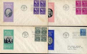 US SC# 803-31 PLANTY 803-31-1 PRESIDENTIAL 1/2C-50C IOOR SET OF 29 FDC'S B