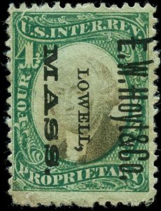 momen: US Stamps #RB4b Revenue Used Printed Cancel