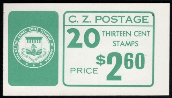 US #Canal Zone 163 COMPLETE BOOKLET, VF mint never hinged, 5 panes of 4  Seld...