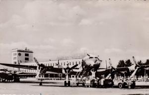 Germany 1958 Real Photo Turist Card to U.S. Frankfurt Rhein-Main Airport & Plane