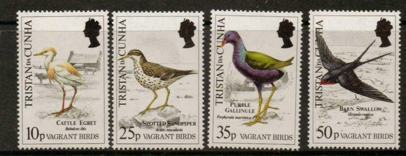 TRISTAN DA CUNHA SG486/9 1989 VAGRANT BIRDS MNH