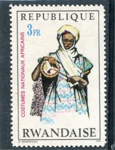 Rwanda 1970 AFRICAN COSTUME Stamp 3fr Unused