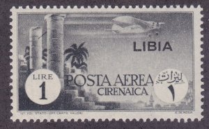 Libya C44 MNH OG 1941 1L Black Cyrenaica Overprinted Airmail Issue VF-XF $30.