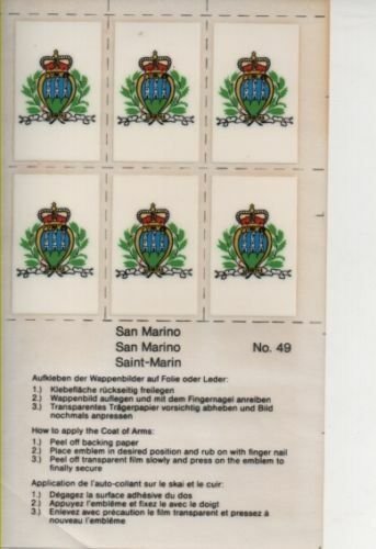 Stamp Album Country Coat of Arms - Choice of countries sheet of 6 per country