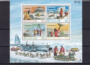 SA07a New Zealand 1984 Antarctic Research mint souvenir sheet