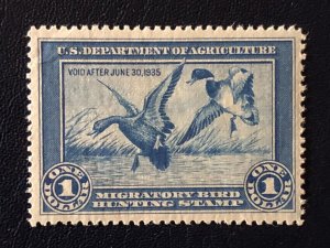 TangStamps: Federal Duck Stamp #RW1 MH OG VF-XF 85J PSE Cert Graded SMQ$350