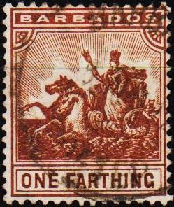 Barbados. 1892 1/4d S.G.163 Fine Used