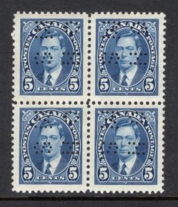 Canada O9-235 Perfin Block VF MNH