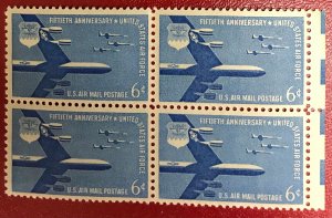 1957 USA Scott C49 MNH Block 50th Anniversary US Airforce Lot 930