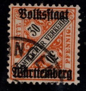 Wurttemberg Scott o158 used official stamp