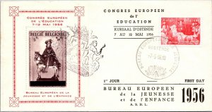 Belgium FDC 1956 - European Education Congress - Oostende - F29656