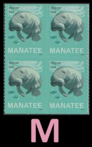 US 5851 Save Manatees F block 4 M MNH 2024