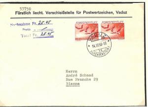 H83 Liechtenstein AVIATION 1939 AIR ISSUES & 1946 Cover BIRDS {samwells-covers}