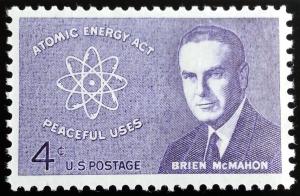 1962 4c Senator Brien McMahon, Atomic Energy Act Scott 1200 Mint F/VF NH