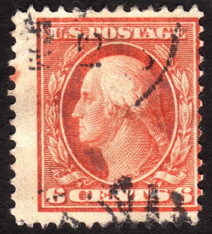 1911, US 6c, Washington, Used, Sc 379