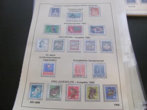 SWITZERLAND USED STAMPS & COVERS COLL. ON PAGES 1930-2005 $2K-$3K CAT. XF (191)