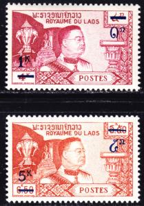 Laos Scott 112-113  Complete set  F to VF mint OG NH.