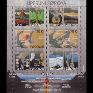 FAROE IS. 2009 - Scott# 513 S/S Geology NH