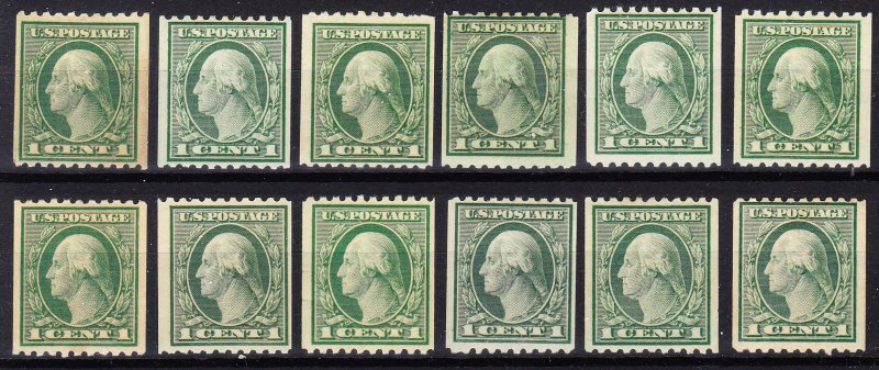 MOstamps - US Scott #486 Mint OG H Coil (12 stamps) - Lot # DS-3677