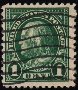 SC#552 1¢ Franklin (1923) Used